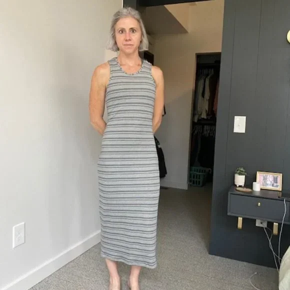 Marine Layer Lexi Rib Daytime black & white dress - Picture 2 of 5